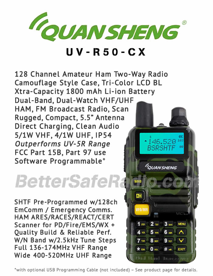 QuanSheng UV-R50-CX Amateur Ham Two-Way Radio - Flyer