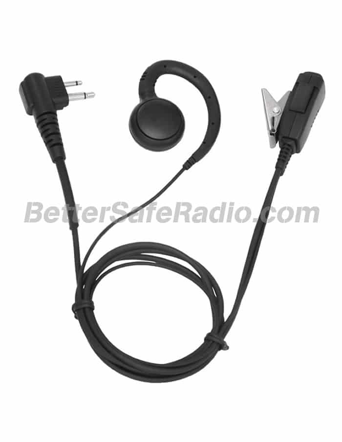 TERA GHK-50 Comfortable G-Hook Earpiece with Lapel Microphone